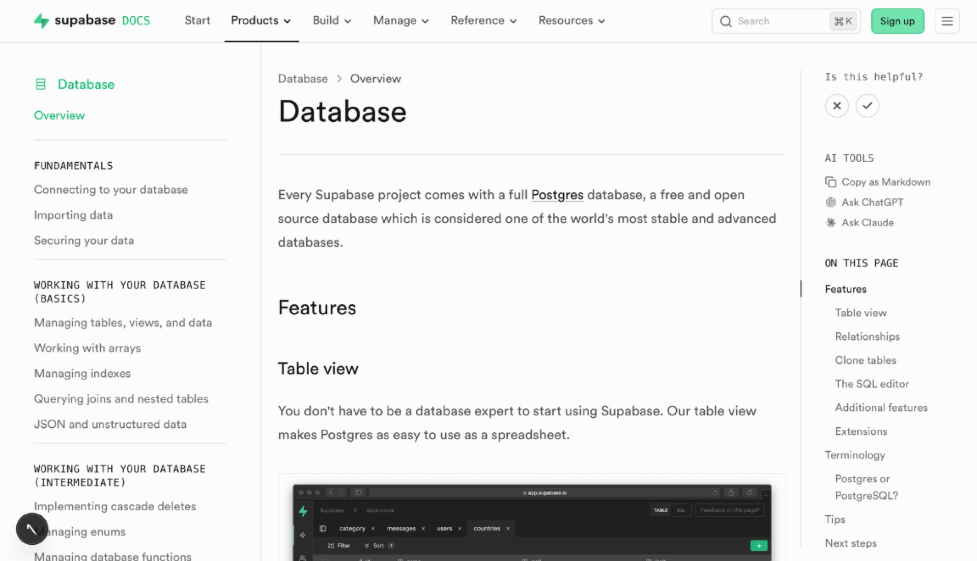 Supabase refuerza su capa para agentes e IA con exportación a Markdown y filtros asistidos