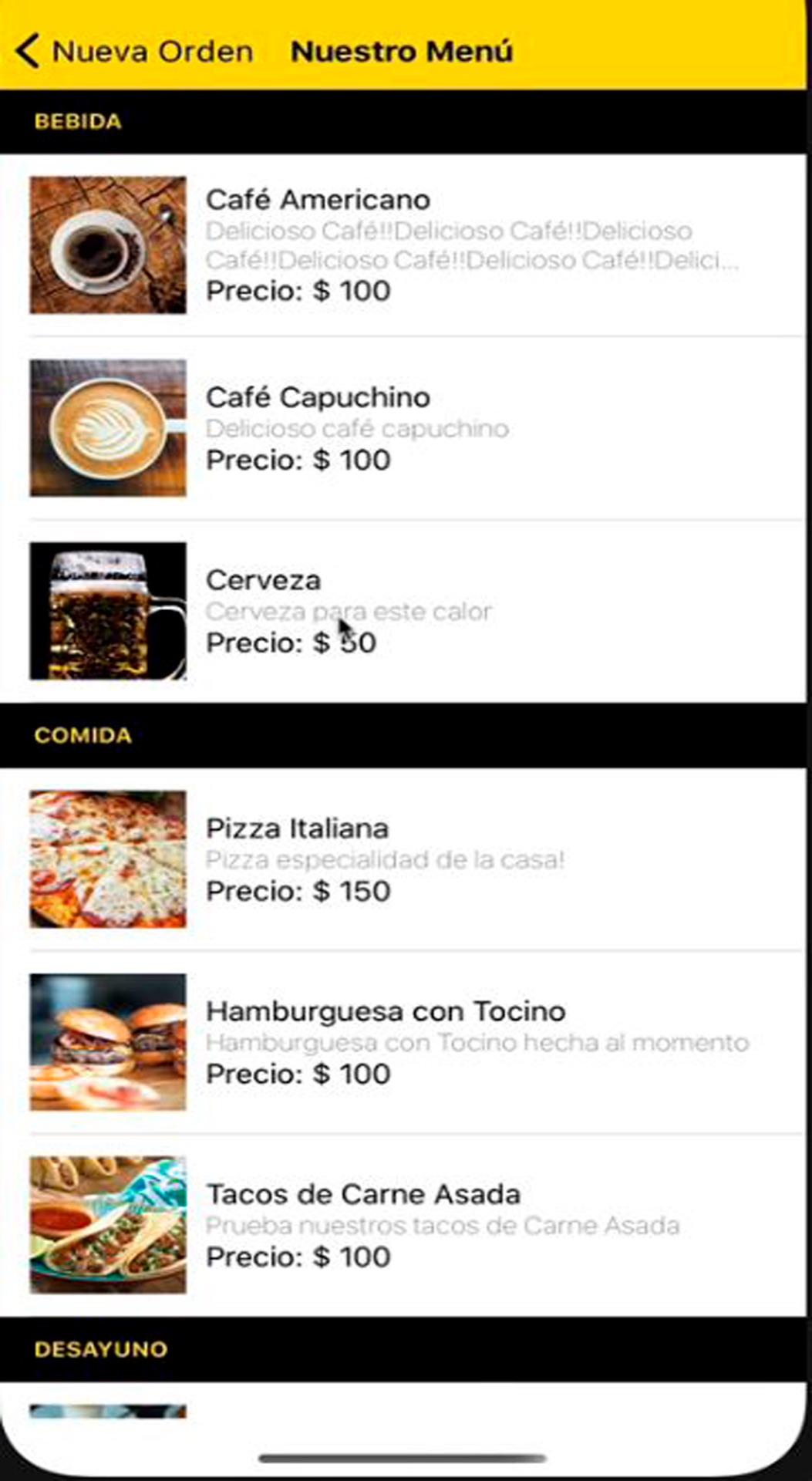 App Restaurante